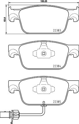 Σετ τακάκια εμπρός BREMBO P85153