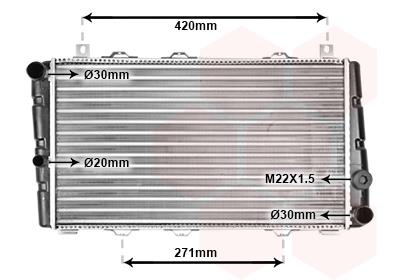 Ψυγείο, ψύξη κινητήρα VAN WEZEL 76002009