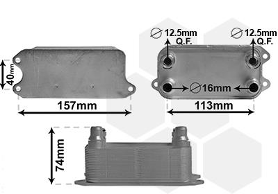 Ψυγείο λαδιού, αυτόμ. κιβ. ταχυτ VAN WEZEL 30013702