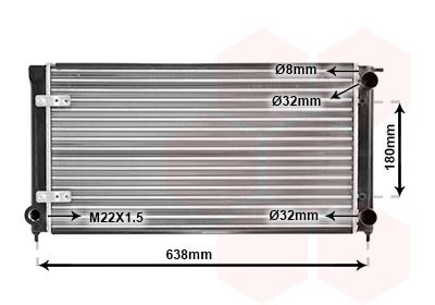 Ψυγείο, ψύξη κινητήρα VAN WEZEL 58002048