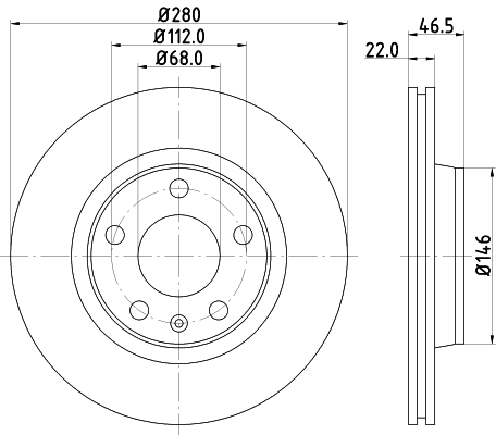 Δισκόπλακες εμπρός HELLA PAGID 8DD 355 105-531