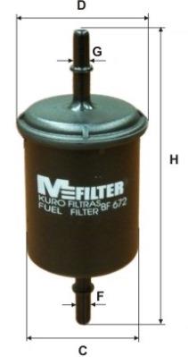 Φίλτρο καυσίμου MFILTER BF672
