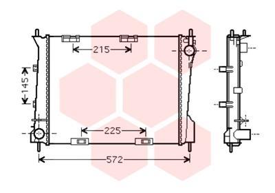 Ψυγείο, ψύξη κινητήρα VAN WEZEL 43002554