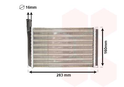 Εναλλάκτης θερμότητας, θέρμανση  VAN WEZEL 58006061