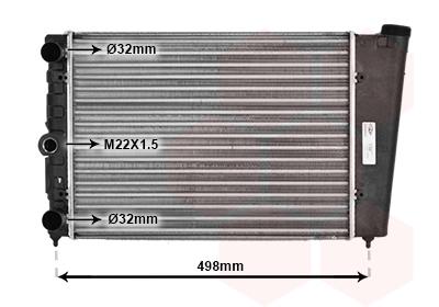 Ψυγείο, ψύξη κινητήρα VAN WEZEL 58002009