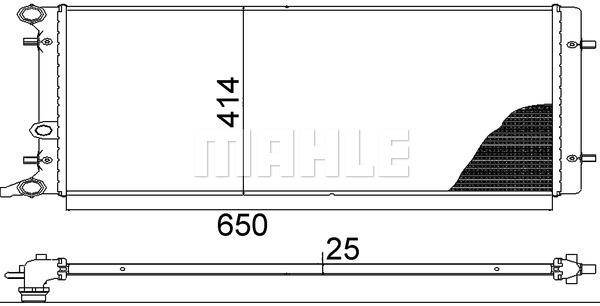 Ψυγείο, ψύξη κινητήρα MAHLE ORIGINAL CR 368 001S