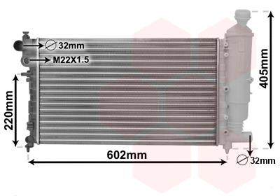 Ψυγείο, ψύξη κινητήρα VAN WEZEL 40002216