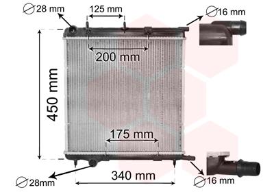 Ψυγείο, ψύξη κινητήρα VAN WEZEL 40002293