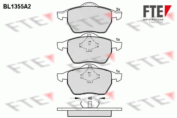 Σετ τακάκια, δισκόφρενα FTE BL1355A2