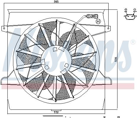 Βεντιλατέρ, ψύξη κινητήρα NISSENS 85452