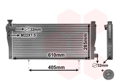 Ψυγείο, ψύξη κινητήρα VAN WEZEL 40002099