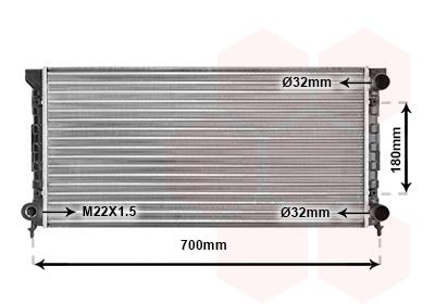 Ψυγείο, ψύξη κινητήρα VAN WEZEL 58002072