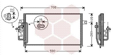 Συμπυκνωτής, σύστ. κλιματισμού VAN WEZEL 82005059