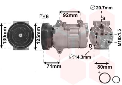 Συμπιεστής, συστ. κλιματισμού VAN WEZEL 4300K103