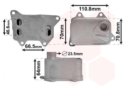 Ψυγείο λαδιού, λάδι κινητήρα VAN WEZEL 58013704