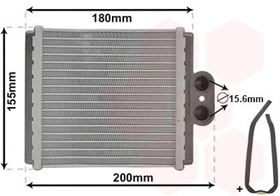 Εναλλάκτης θερμότητας, θέρμανση  VAN WEZEL 52006093