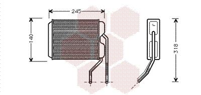 Εναλλάκτης θερμότητας, θέρμανση  VAN WEZEL 81006026