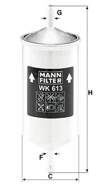 Φίλτρο καυσίμων MANN-FILTER WK613