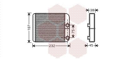 Εναλλάκτης θερμότητας, θέρμανση  VAN WEZEL 59006129