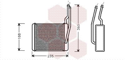 Εναλλάκτης θερμότητας, θέρμανση  VAN WEZEL 18006356