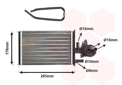 Εναλλάκτης θερμότητας, θέρμανση  VAN WEZEL 40006173