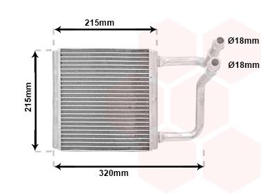 Εναλλάκτης θερμότητας, θέρμανση  VAN WEZEL 30006451