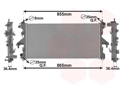 Ψυγείο, ψύξη κινητήρα VAN WEZEL 40002304