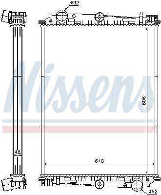 Ψυγείο, ψύξη κινητήρα NISSENS 614400