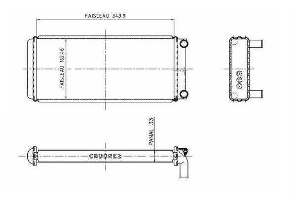 Εναλλάκτης θερμότητας, θέρμανση  ORDONEZ 1070013824