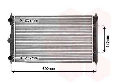 Ψυγείο, ψύξη κινητήρα VAN WEZEL 58002095