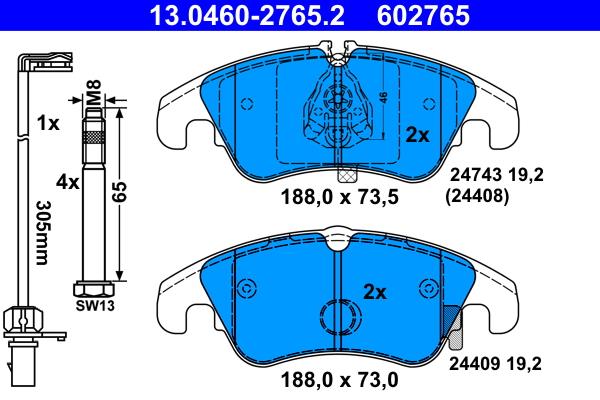 602765 - TAKAK. AUDI A4 (8K2, B8) (07-15)