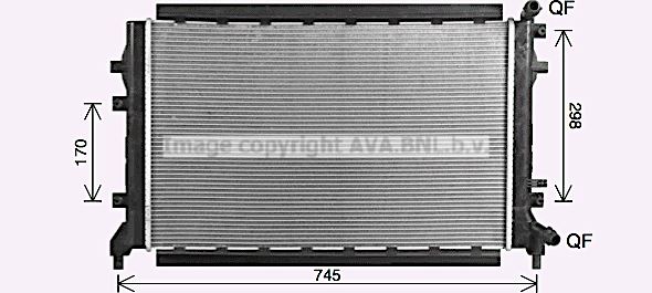 Ψυγείο, ψύξη κινητήρα AVA QUALITY COOLING ST2048