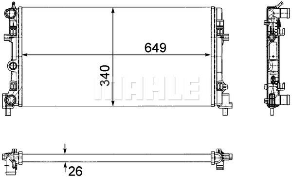 Ψυγείο, ψύξη κινητήρα MAHLE ORIGINAL CR 1096 000P