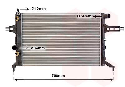 Ψυγείο, ψύξη κινητήρα VAN WEZEL 37002256