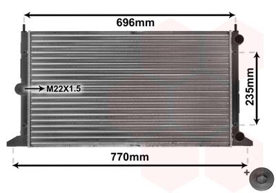 Ψυγείο, ψύξη κινητήρα VAN WEZEL 58002134