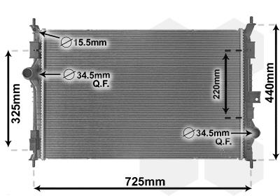 Ψυγείο, ψύξη κινητήρα VAN WEZEL 40012386