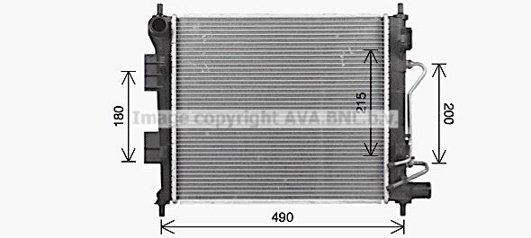 Ψυγείο, ψύξη κινητήρα AVA QUALITY COOLING HY2589