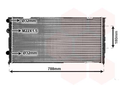 Ψυγείο, ψύξη κινητήρα VAN WEZEL 58002103