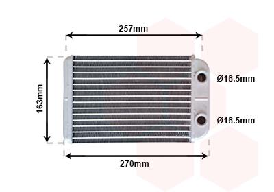 Εναλλάκτης θερμότητας, θέρμανση  VAN WEZEL 17006254
