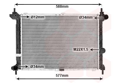 Ψυγείο, ψύξη κινητήρα VAN WEZEL 37002207