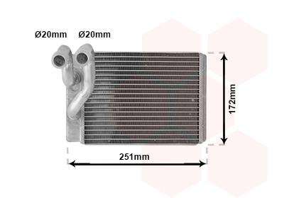 Εναλλάκτης θερμότητας, θέρμανση  VAN WEZEL 82006120
