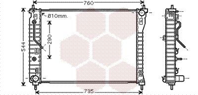 Ψυγείο, ψύξη κινητήρα VAN WEZEL 37002434