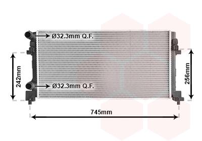 Ψυγείο, ψύξη κινητήρα VAN WEZEL 58012340