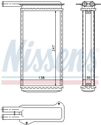 Εναλλάκτης θερμότητας, θέρμανση  NISSENS 71756