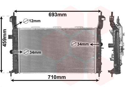 Ψυγείο, ψύξη κινητήρα VAN WEZEL 37002345