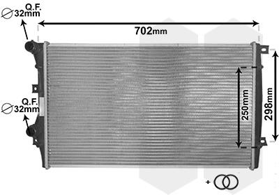 Ψυγείο, ψύξη κινητήρα VAN WEZEL 58002206