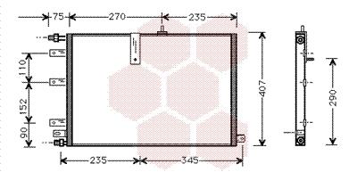 Συμπυκνωτής, σύστ. κλιματισμού VAN WEZEL 47005034