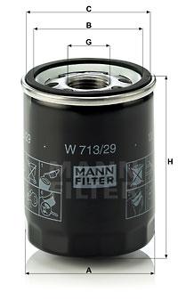 Φίλτρο λαδιού MANN-FILTER W71329