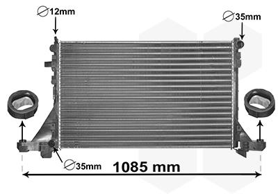 Ψυγείο, ψύξη κινητήρα VAN WEZEL 43012560