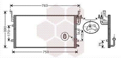 Συμπυκνωτής, σύστ. κλιματισμού VAN WEZEL 82005135